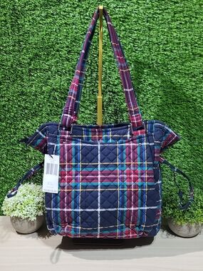 Vera Bradley Cotton Glenna Satchel, Tartan Plaid NWT